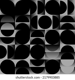 Modern abstract vector artwork made with various simple geometric forms and monochrome graphics elements useful for poster, cover, art, presentation, prints, fabric, wallpaper and etc.