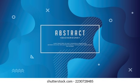 Modern abstract vector background. Dynamic blue 3D textured style background design.