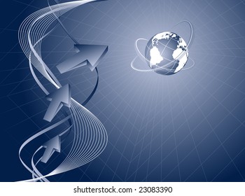 modern abstract vector background with globe