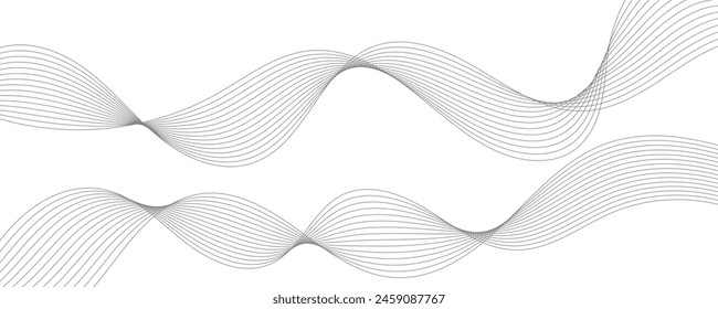 Moderner abstrakter Vektorgrafik-Hintergrund mit grauen Wellenlinien
