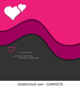 Modern abstract vector background with heart