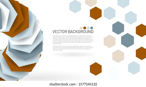 Modern abstract vector background. hexagon pattern that overlaps with the shadow. Vector illustrations for wallpapers, banners, backgrounds, cards, landing pages