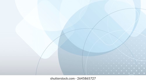 Modern Abstract Vector Background with Light Blue Transparent Overlapping Shapes and Curves for Digital Design Projects that Need a Smooth and Elegant Touch