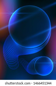 Modern abstract vector background template or Wallpaper on dark background. The shape of a circle in the form of a tunnel. Abstract background for brochure, card, flyer, poster, cover. 
