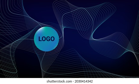 modern abstract vector background waves design around a logo