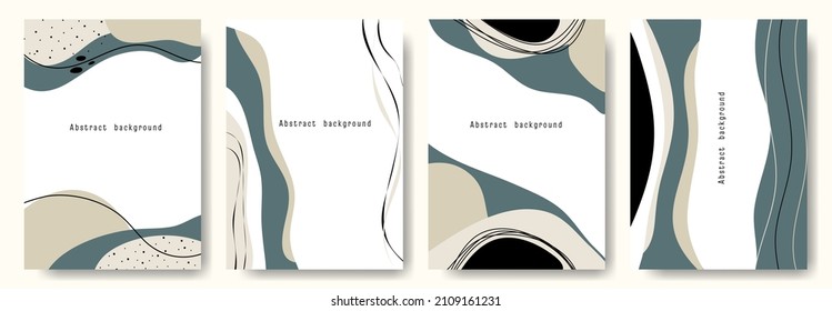 Moderne abstrakte Vektorhintergründe.minimaler trendiger Stil. verschiedene Formen eingerichtet Design-Vorlagen gut für Hintergrund-Karte Grußkartenflyer-Einladung und andere. Vektorgrafik
