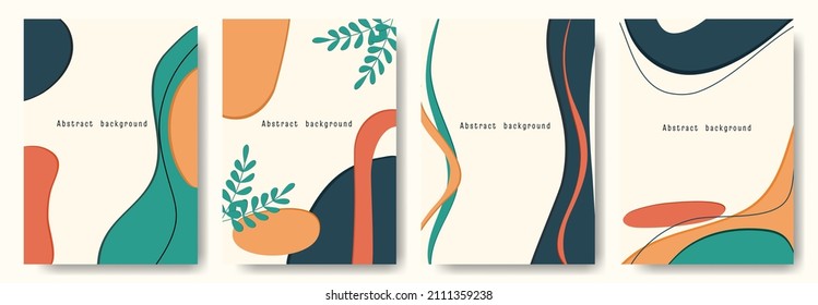 Moderne abstrakte Vektorhintergründe.minimaler trendiger Stil. verschiedene Formen eingerichtet Design-Vorlagen gut für Hintergrund-Karte Grußkartenflyer-Einladung und andere. Vektorgrafik