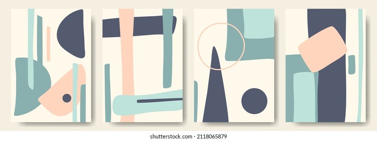 Modern abstract vector backgrounds.minimal trendy style. various shapes set up design templates good for background  card greeting wallpaper brochure flier invitation and other. vector illustration