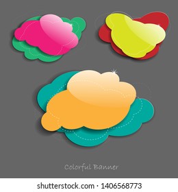 Modern abstract vector banner. Colorful design elements. Ready for use in your design. Colorful, bright set. Eps10