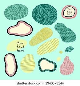Modern abstract vector banner. Creative vector template, abstract background with spots element. Flat geometric vector template for logo in trendy colors. Flyer or presentation designs.