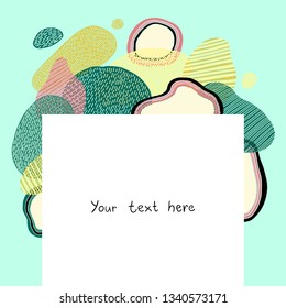 Modern abstract vector banner. Creative vector template, abstract background with spots element. Flat geometric vector template for logo in trendy colors. Flyer or presentation designs.