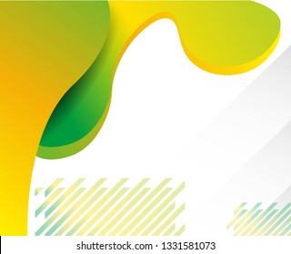 Modern abstract vector banner. Flat geometric liquid form with various colors. Modern vector template, Template for the design of a logo, flyer or presentation. EPS 10
