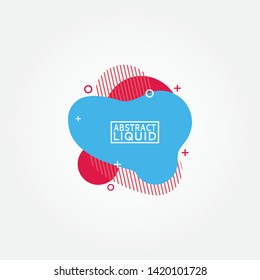 Modern abstract vector banner. Flat geometric liquid form with various colors. Modern vector template, Template for the design of a logo, flyer or presentation. EPS 10