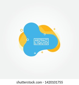 Modern abstract vector banner. Flat geometric liquid form with various colors. Modern vector template, Template for the design of a logo, flyer or presentation. EPS 10