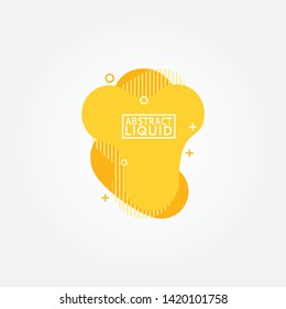 Modern abstract vector banner. Flat geometric liquid form with various colors. Modern vector template, Template for the design of a logo, flyer or presentation. EPS 10