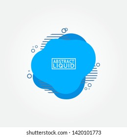 Modern abstract vector banner. Flat geometric liquid form with various colors. Modern vector template, Template for the design of a logo, flyer or presentation. EPS 10