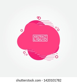 Modern abstract vector banner. Flat geometric liquid form with various colors. Modern vector template, Template for the design of a logo, flyer or presentation. EPS 10