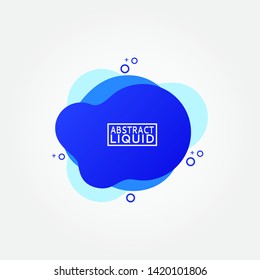 Modern abstract vector banner. Flat geometric liquid form with various colors. Modern vector template, Template for the design of a logo, flyer or presentation. EPS 10