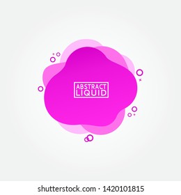 Modern abstract vector banner. Flat geometric liquid form with various colors. Modern vector template, Template for the design of a logo, flyer or presentation. EPS 10