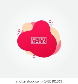 Modern abstract vector banner. Flat geometric liquid form with various colors. Modern vector template, Template for the design of a logo, flyer or presentation. EPS 10