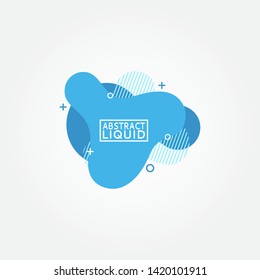 Modern abstract vector banner. Flat geometric liquid form with various colors. Modern vector template, Template for the design of a logo, flyer or presentation. EPS 10