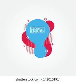 Modern abstract vector banner. Flat geometric liquid form with various colors. Modern vector template, Template for the design of a logo, flyer or presentation. EPS 10