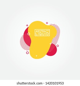 Modern abstract vector banner. Flat geometric liquid form with various colors. Modern vector template, Template for the design of a logo, flyer or presentation. EPS 10