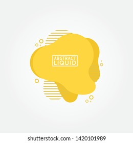 Modern abstract vector banner. Flat geometric liquid form with various colors. Modern vector template, Template for the design of a logo, flyer or presentation. EPS 10