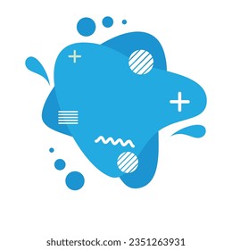 moderno elemento de diseño plano de banner vector abstracto. en azul y en formato eps 10.