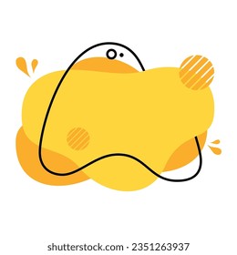 modern abstract vector banner flat design element. in yellow and eps 10 format.