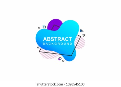Modern abstract vector banner. Geometric liquid form with various colors. Modern vector template, Template for the design of a logo, flyer or presentation. EPS 10