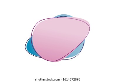 Modern abstract vector banner. Geometric liquid form with various colors. Modern vector template, Template for the design of a logo, flyer or presentation.