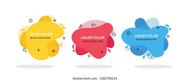 Modern abstract vector banner set. Flat geometric liquid form with various colors. Modern vector template, Template for the design of a logo, flyer or presentation. EPS 10 Modern abstract vector banner set. Flat geometric liquid form with various colors. Modern vector template, Template for the design of a logo, flyer or presentation. EPS 10