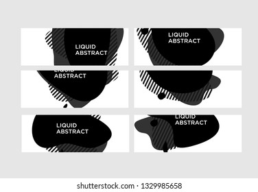 Modern abstract vector banner set. Flat geometric liquid form with various colors. Modern vector template, Template for the design of a logo, flyer or presentation. black friday  EPS 10
