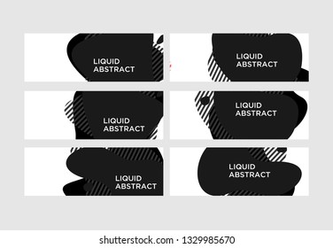 Modern abstract vector banner set. Flat geometric liquid form with various colors. Modern vector template, Template for the design of a logo, flyer or presentation. black friday  EPS 10