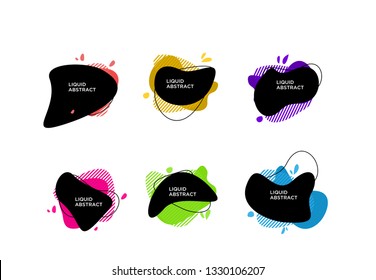 	
Modern abstract vector banner set. Flat geometric liquid form with various colors. Modern vector template, Template for the design of a logo, flyer or presentation, black dark. EPS 10
