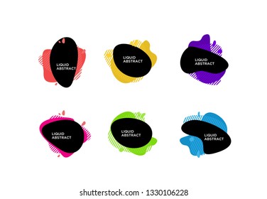 	
Modern abstract vector banner set. Flat geometric liquid form with various colors. Modern vector template, Template for the design of a logo, flyer or presentation, black dark. EPS 10