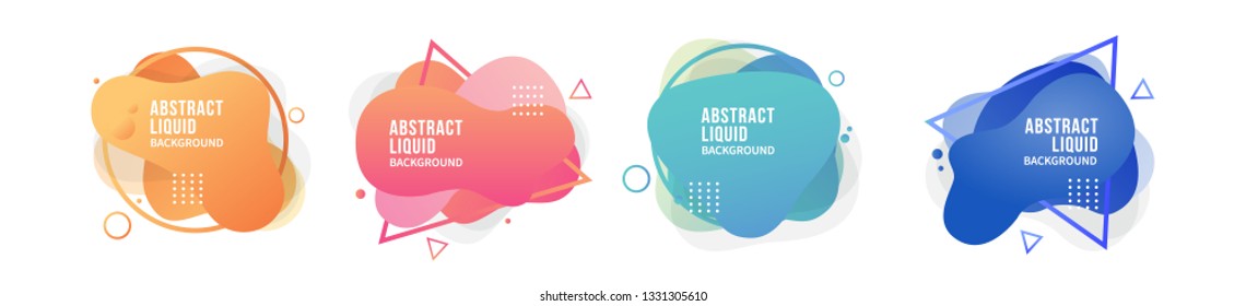 	
Modern abstract vector banner set. Flat geometric liquid form with various colors. Modern vector template, Template for the design of a logo, flyer or presentation. EPS 10- Template