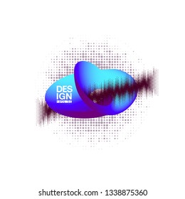 Modern abstract vector banner set. Flat geometric liquid form with various colors. Modern vector template, Template for the design of a logo, flyer or presentation. EPS 10