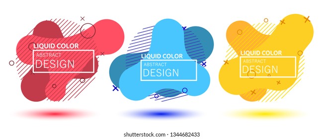 Modern abstract vector banner set of covers, brochure, flyer template design with abstract background. Dynamic Fluid design for logo, flyers or presentstion. Abstract vector background