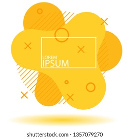 Modern abstract vector banner set. Shapes composition. Flat geometric liquid form with various colors. Template for the design of a logo, flyer or presentation.
