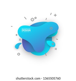 Modern abstract vector banner set. Flat geometric liquid shapes with various colors. Modern vector templates, templates for logo, flyer or presentation designs. EPS 10