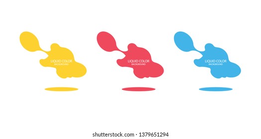 Modern abstract vector banner set. Flat geometric liquid form with various colors. Modern vector template, Template for the design of a logo, flyer or presentation. Abstract geometric shapes