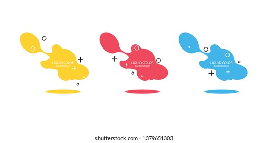 Modern abstract vector banner set. Flat geometric liquid form with various colors. Modern vector template, Template for the design of a logo, flyer or presentation. Abstract geometric shapes