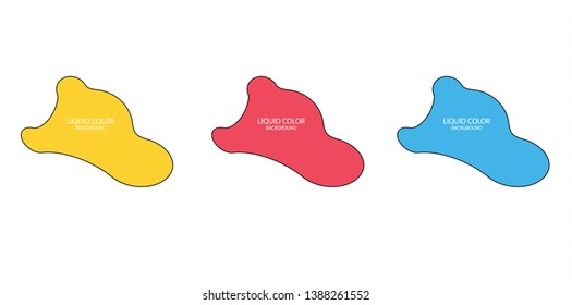 Modern abstract vector banner set. Flat geometric liquid form with various colors. Modern vector template, Template for the design of a logo, flyer or presentation. Abstract geometric shapes