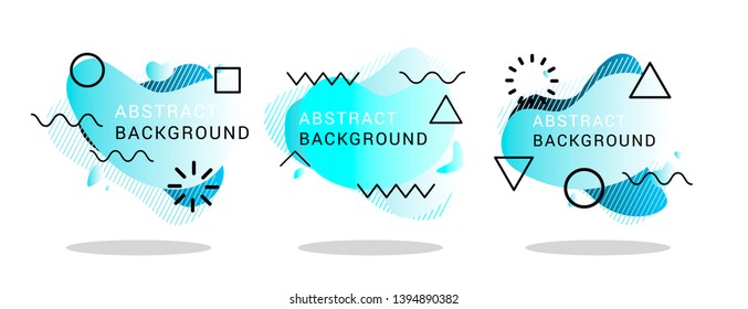 Modern abstract vector banner set. Blue Vector template for the design of a logo, flyer or presentation.
