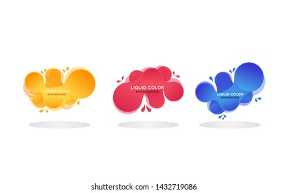 Modern abstract vector banner set. Flat geometric liquid form with various colors. Modern vector template, Template for the design of a logo, flyer or presentation. EPS 10 - Vector 