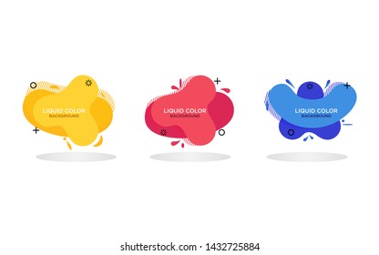 Modern abstract vector banner set. Flat geometric liquid form with various colors. Modern vector template, Template for the design of a logo, flyer or presentation. EPS 10 - Vector 