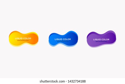 Modern abstract vector banner set. Flat geometric liquid form with various colors. Modern vector template, Template for the design of a logo, flyer or presentation. EPS 10 - Vector 
