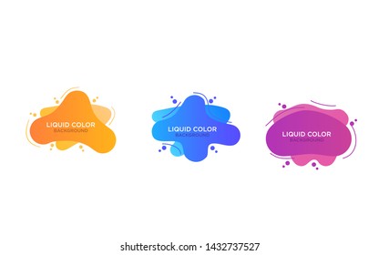Modern abstract vector banner set. Flat geometric liquid form with various colors. Modern vector template, Template for the design of a logo, flyer or presentation. EPS 10 - Vector 